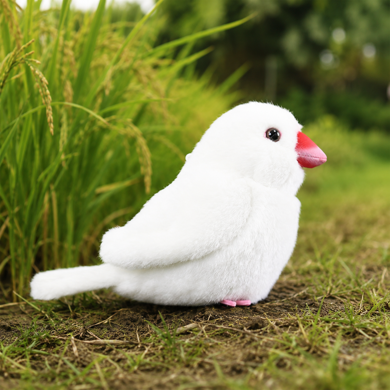 Realistic White Java Bird Plush