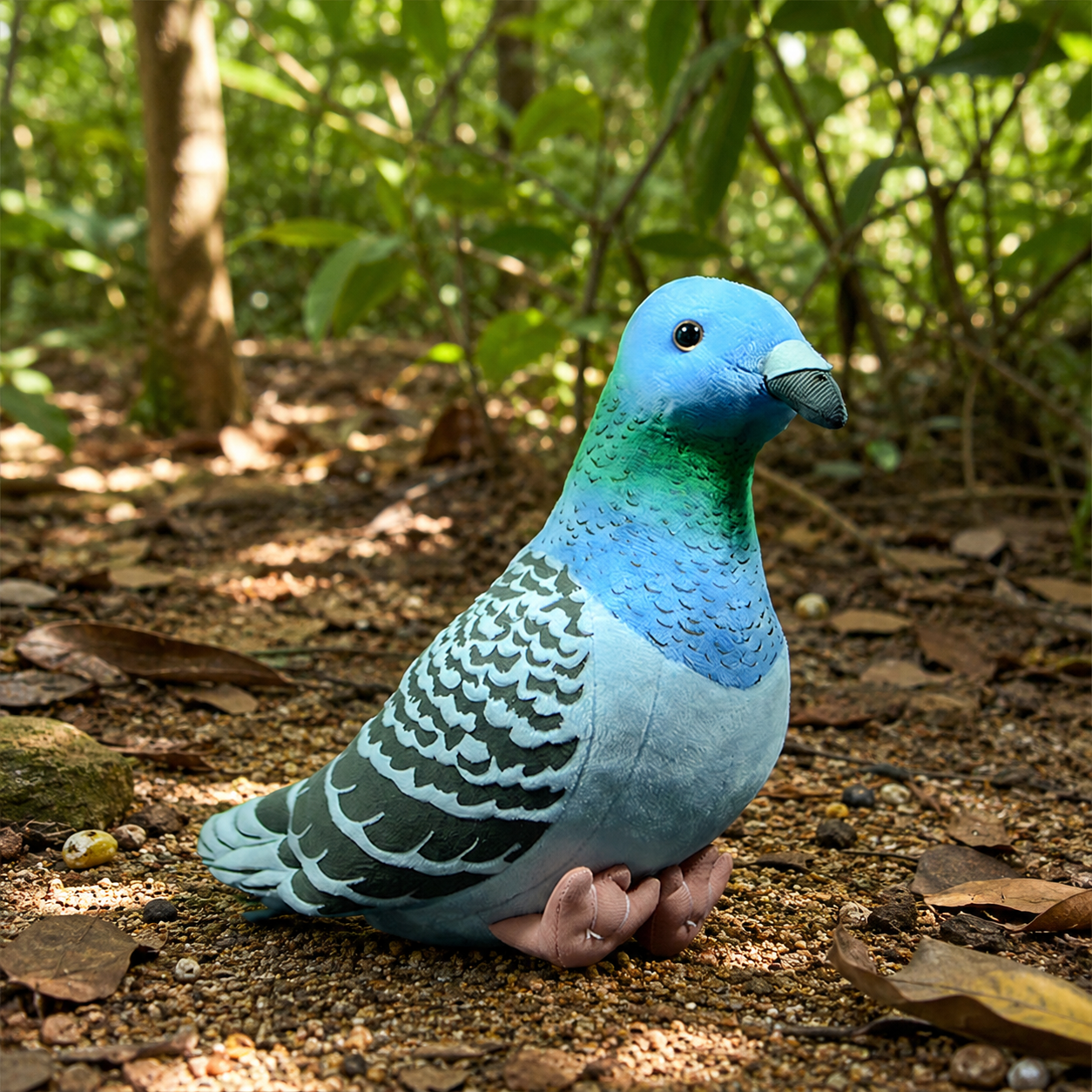 Realistic Blue Ground Dove Plush