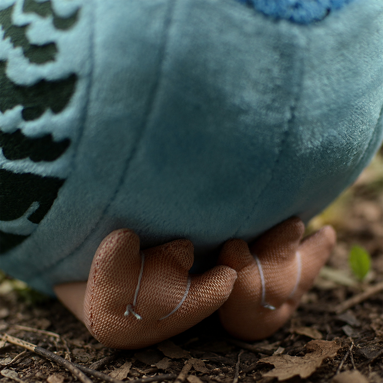 Realistic Blue Ground Dove Plush