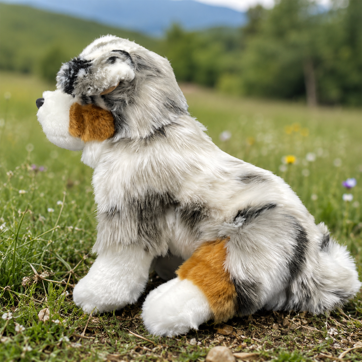 Realistic Australian Shepherd Puppy Plush