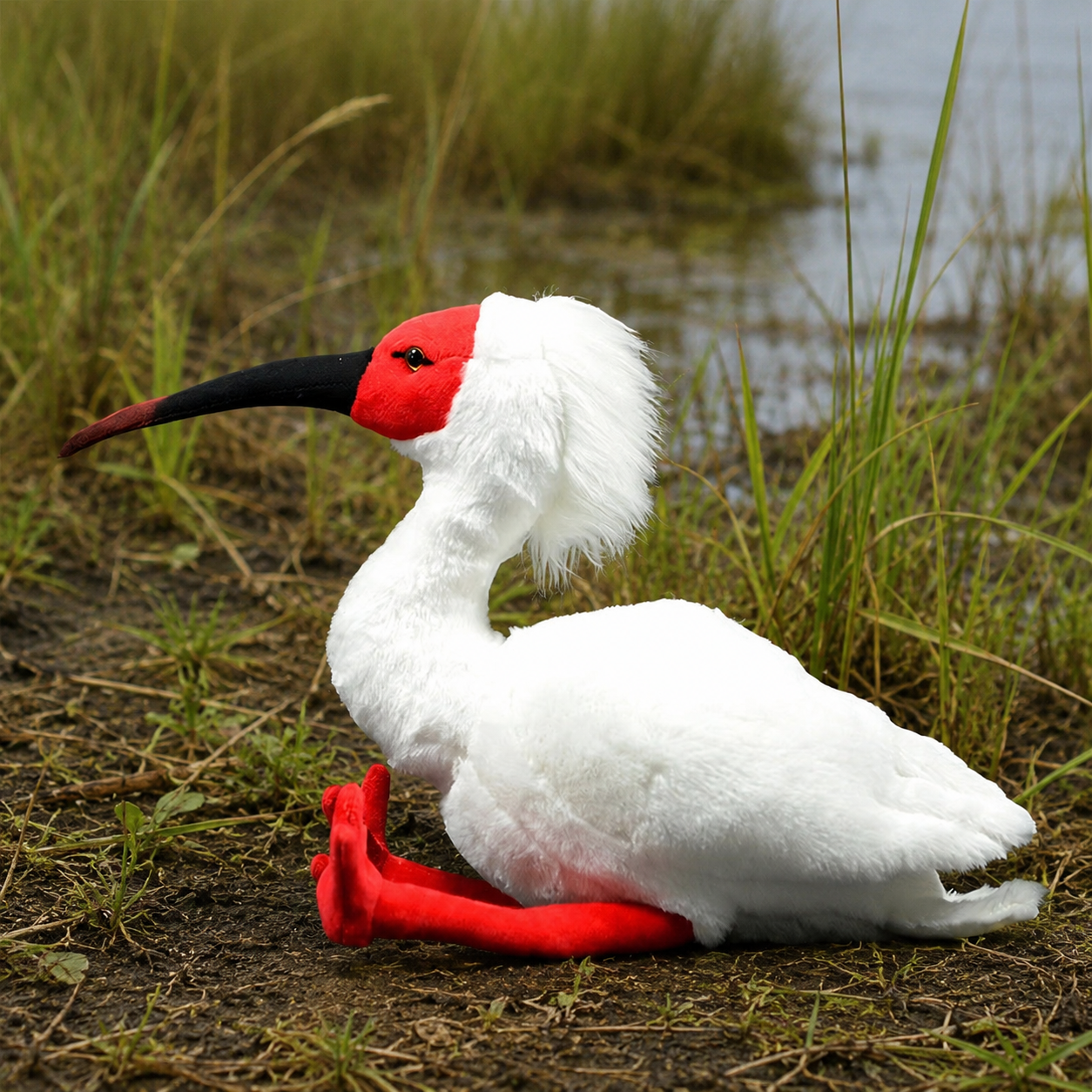 Realistic Ibis Bird Plush