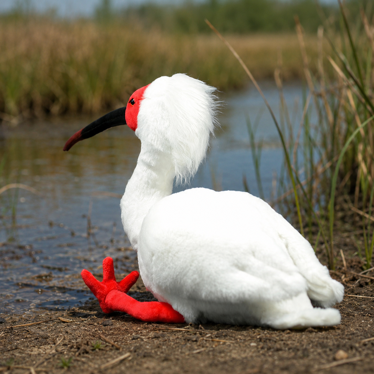 Realistic Ibis Bird Plush