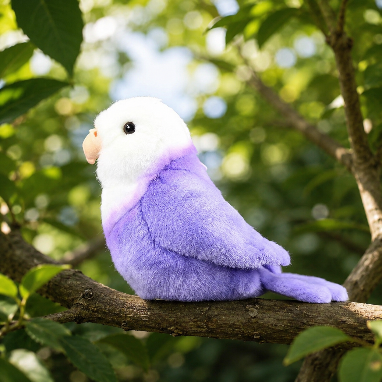 Realistic Purple Bird Plush