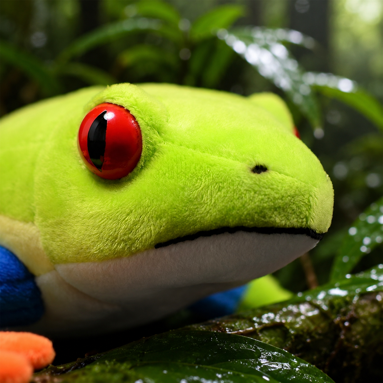 Realistic Red-Eyed Tree Frog Plush