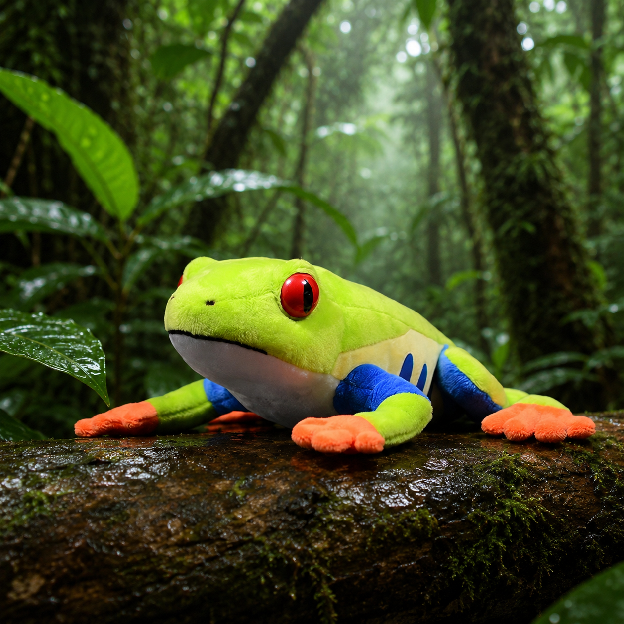 Realistic Red-Eyed Tree Frog Plush