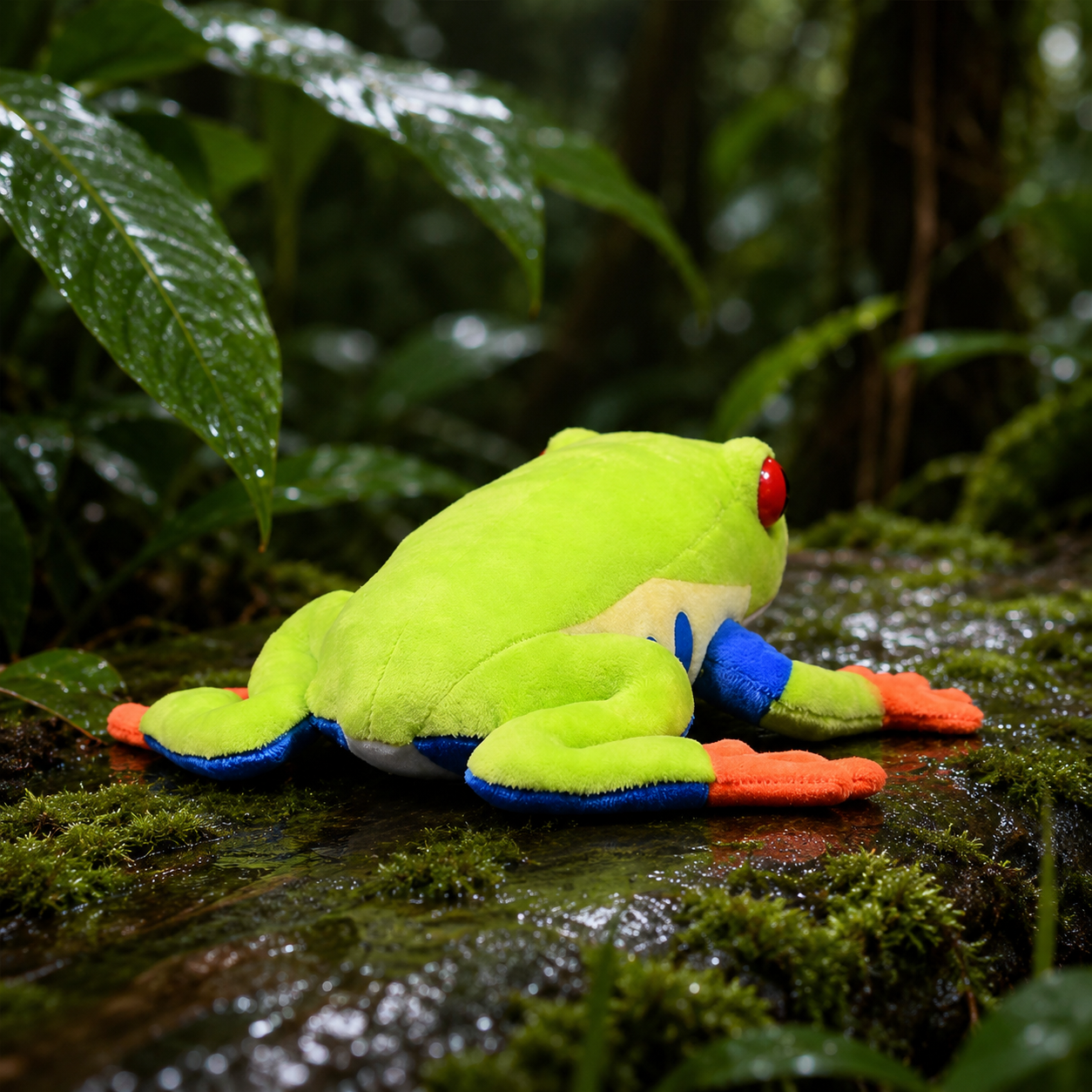 Realistic Red-Eyed Tree Frog Plush
