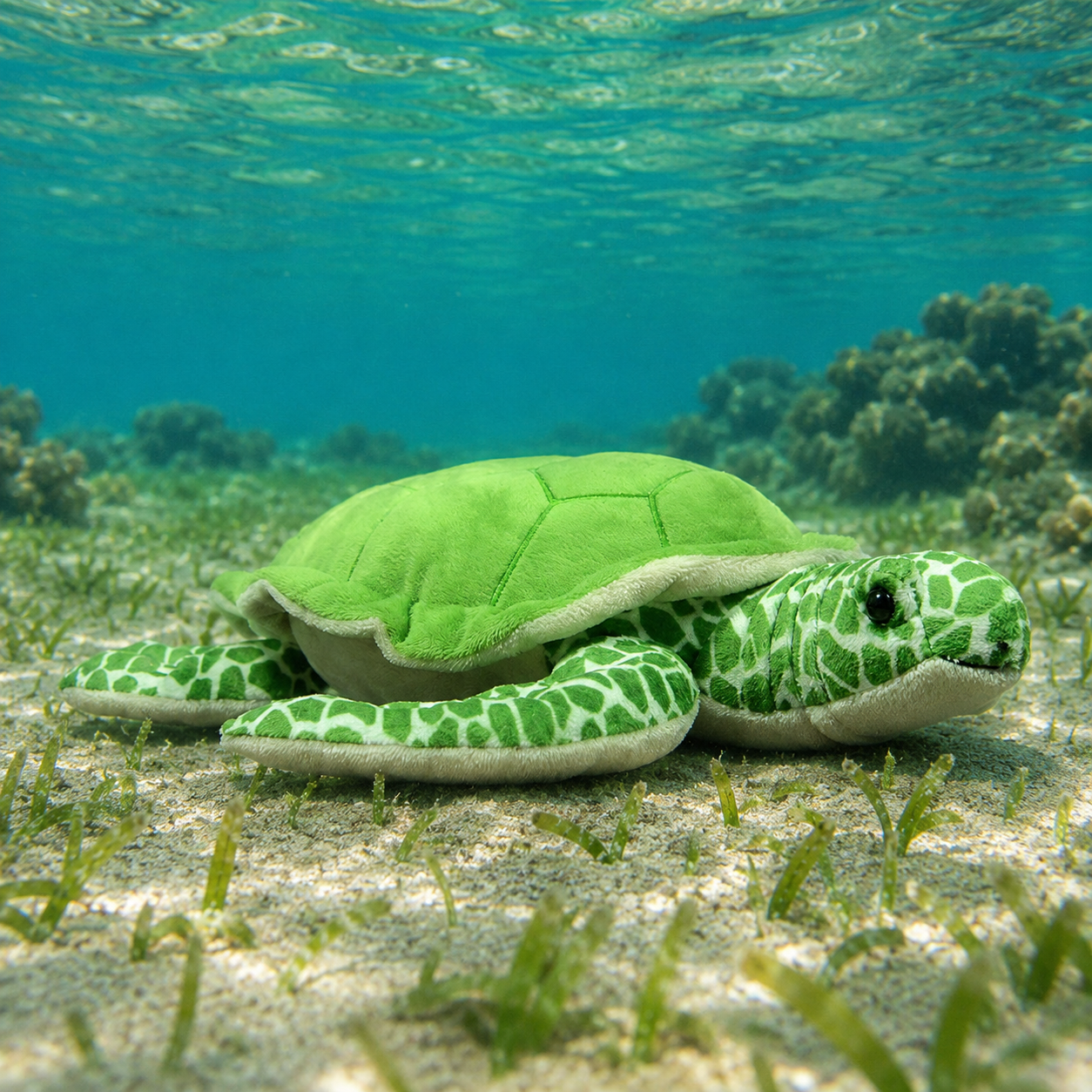 Realistic Green Sea Turtle Plush