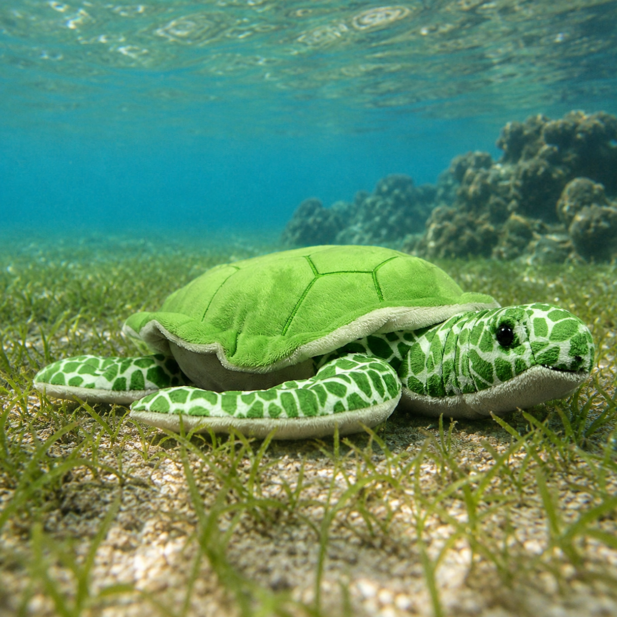 Realistic Green Sea Turtle Plush
