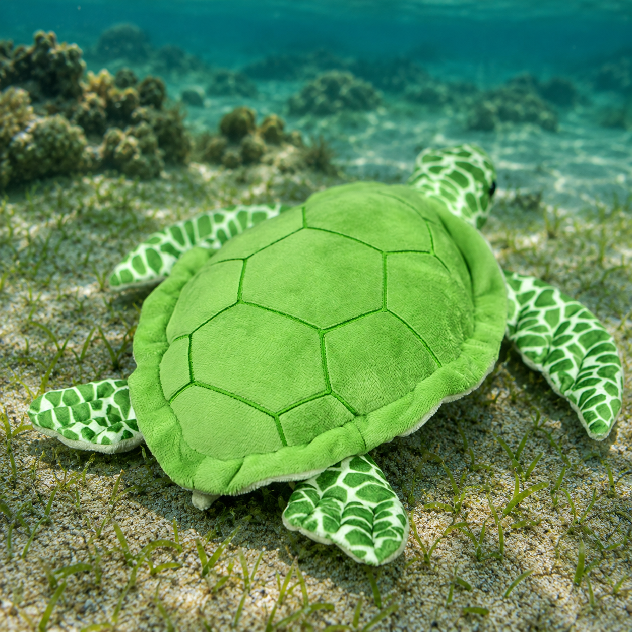 Realistic Green Sea Turtle Plush