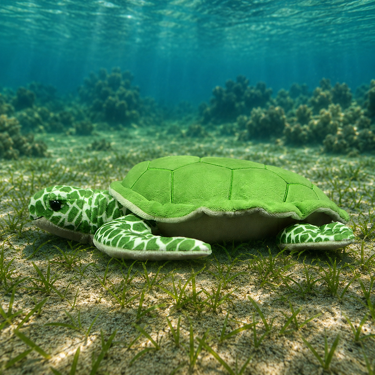 Realistic Green Sea Turtle Plush