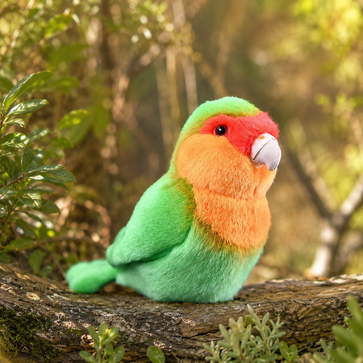 Realistic Peach Face Love Bird Plush