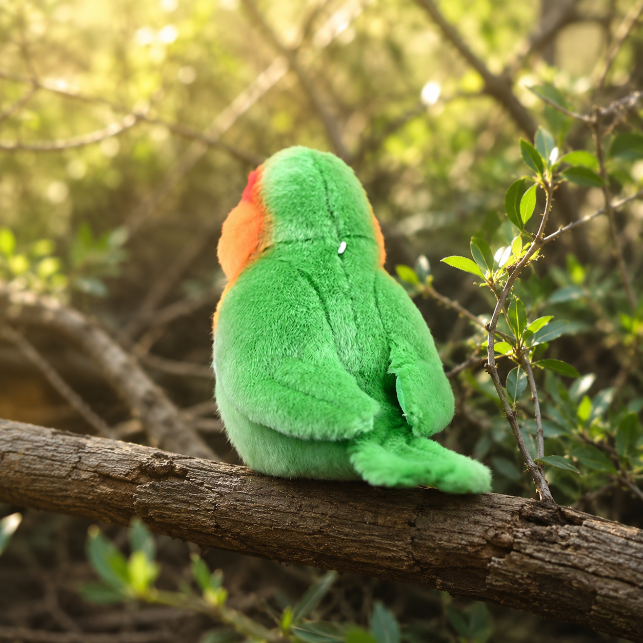 Realistic Peach Face Love Bird Plush