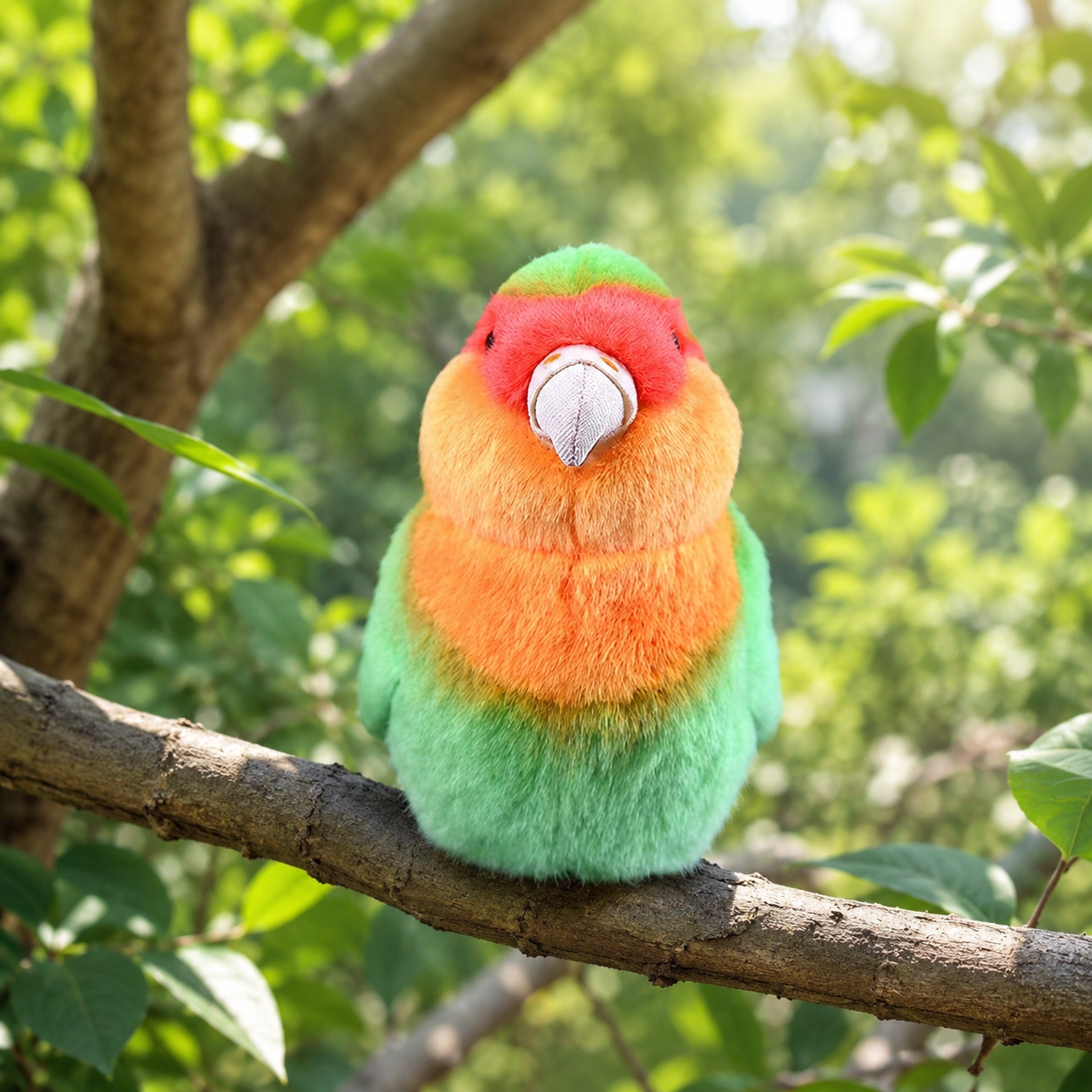 Realistic Peach Face Love Bird Plush