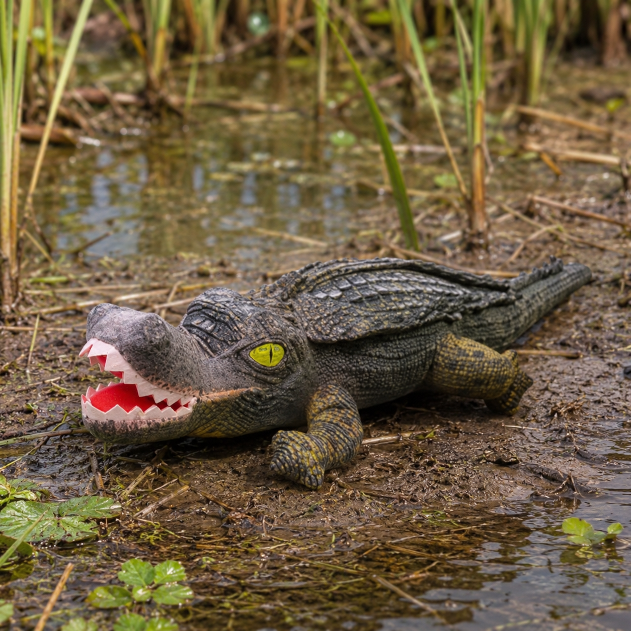 Realistic Squishy Angry Alligator Plush