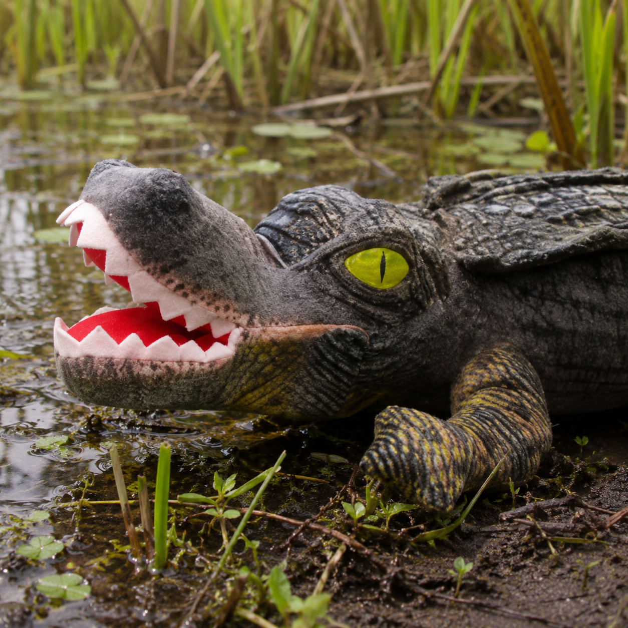 Realistic Squishy Angry Alligator Plush