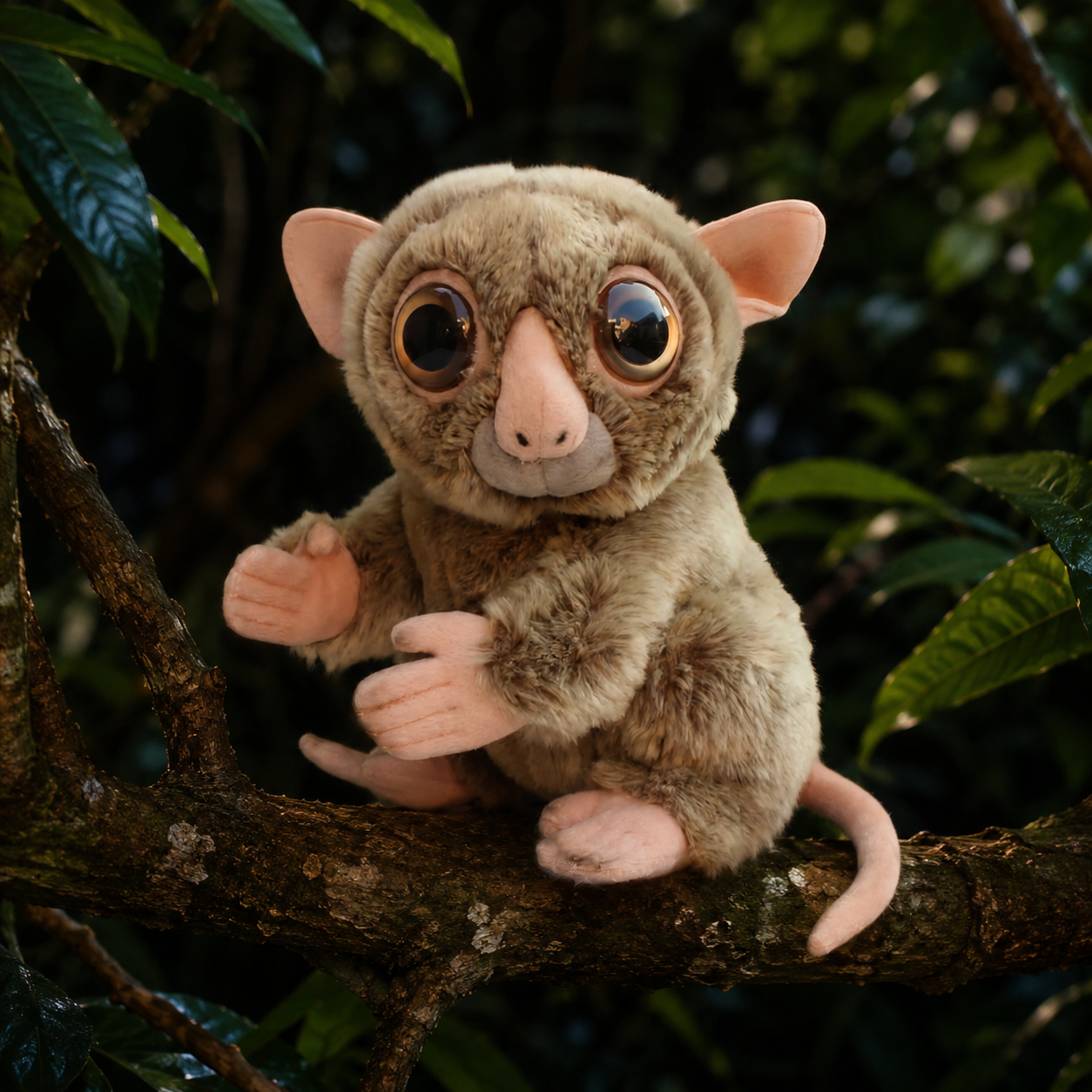 Realistic Fluffy Slender Loris Monkey  Plush