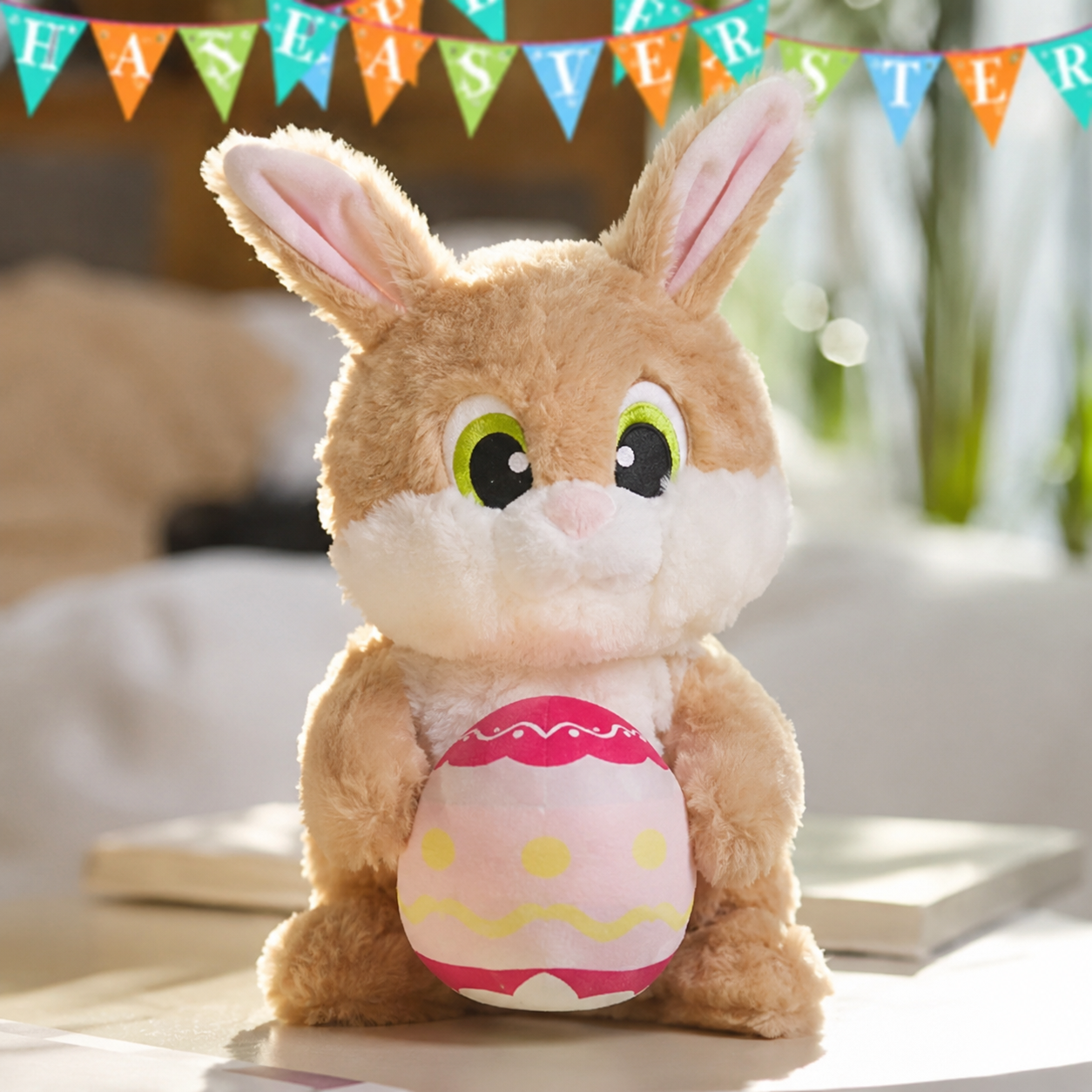Cute Easter Bunny With Egg Plush