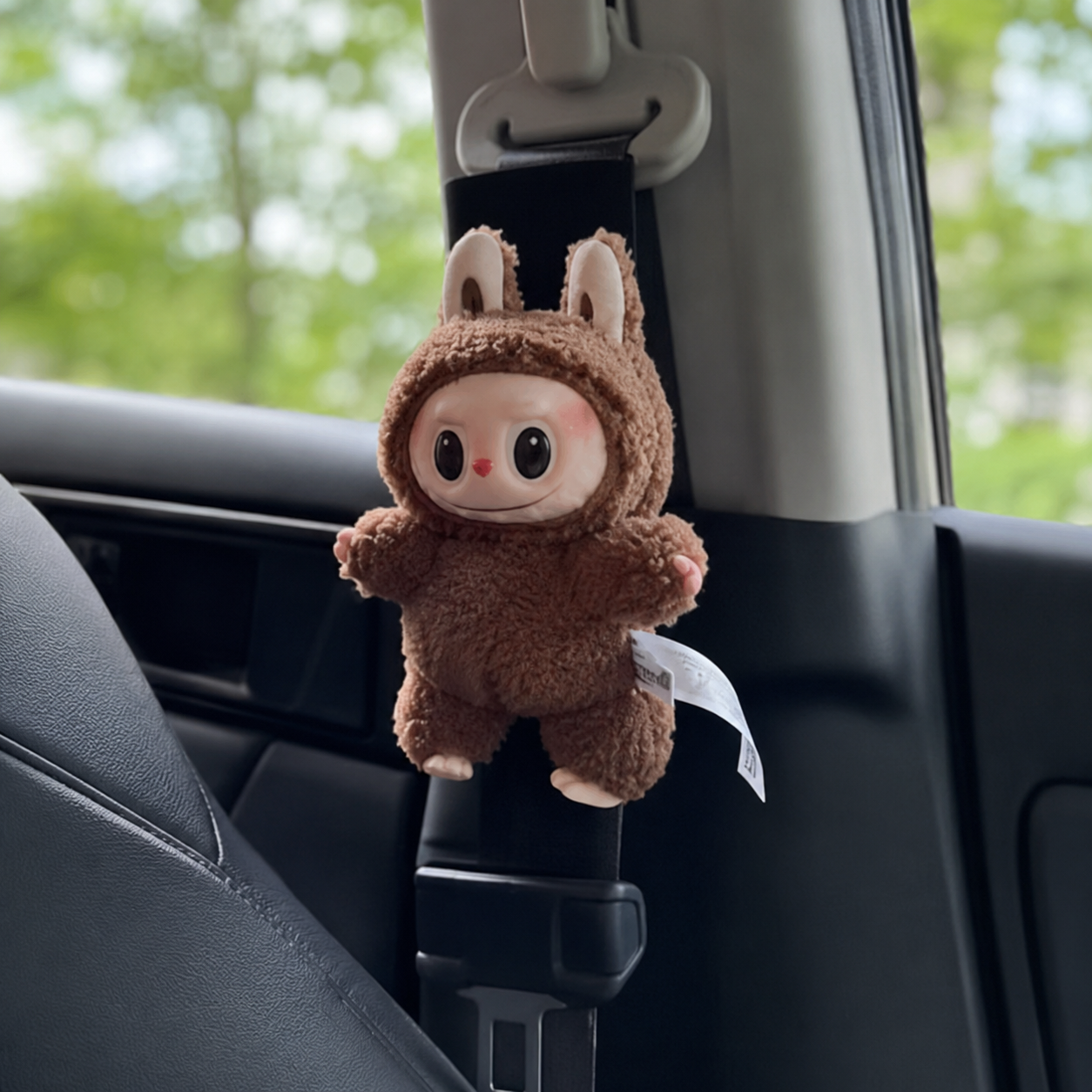 Fluffy Bunny Seatbelt Protector Plush