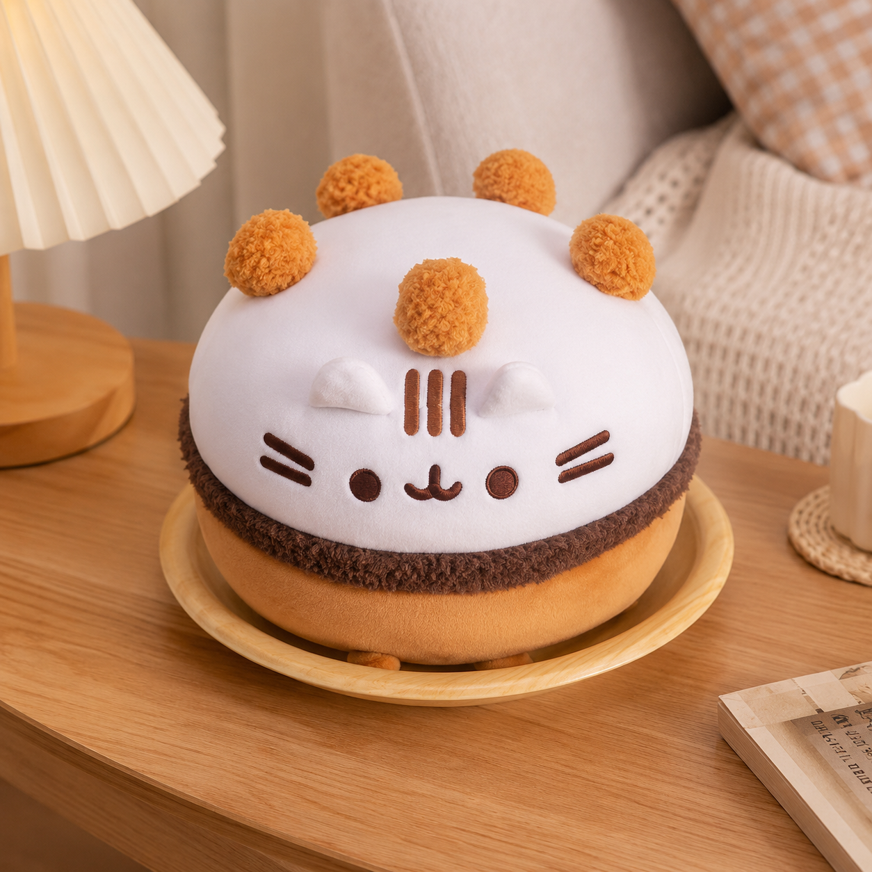 Cute Cat Ice Cream Cake Plush