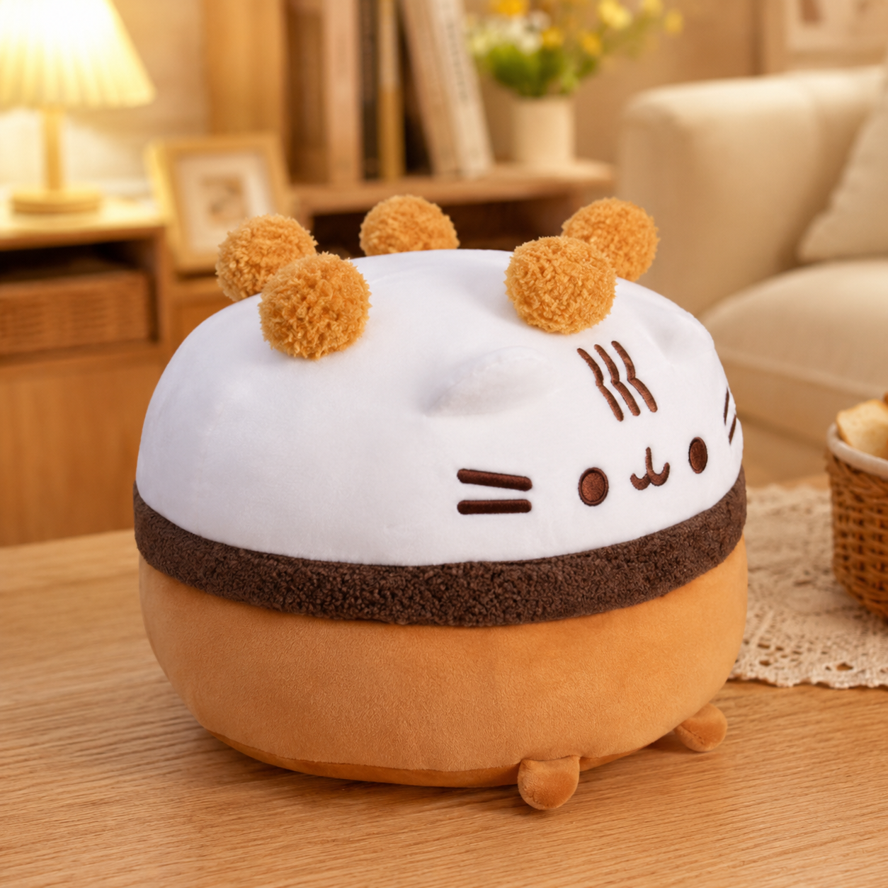 Cute Cat Ice Cream Cake Plush