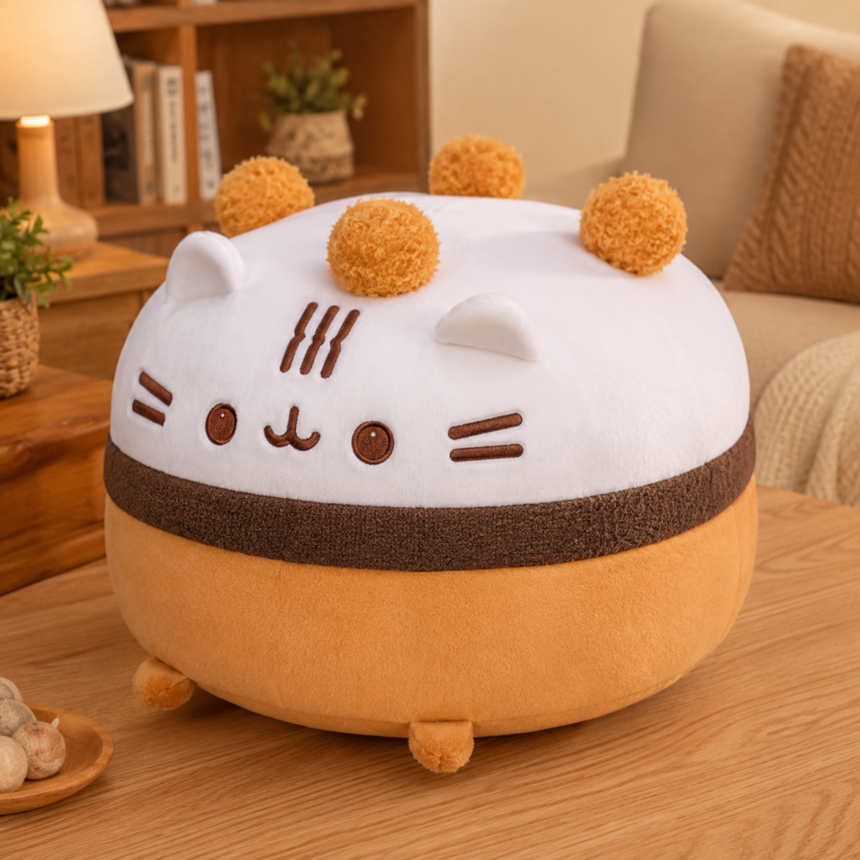Cute Cat Ice Cream Cake Plush