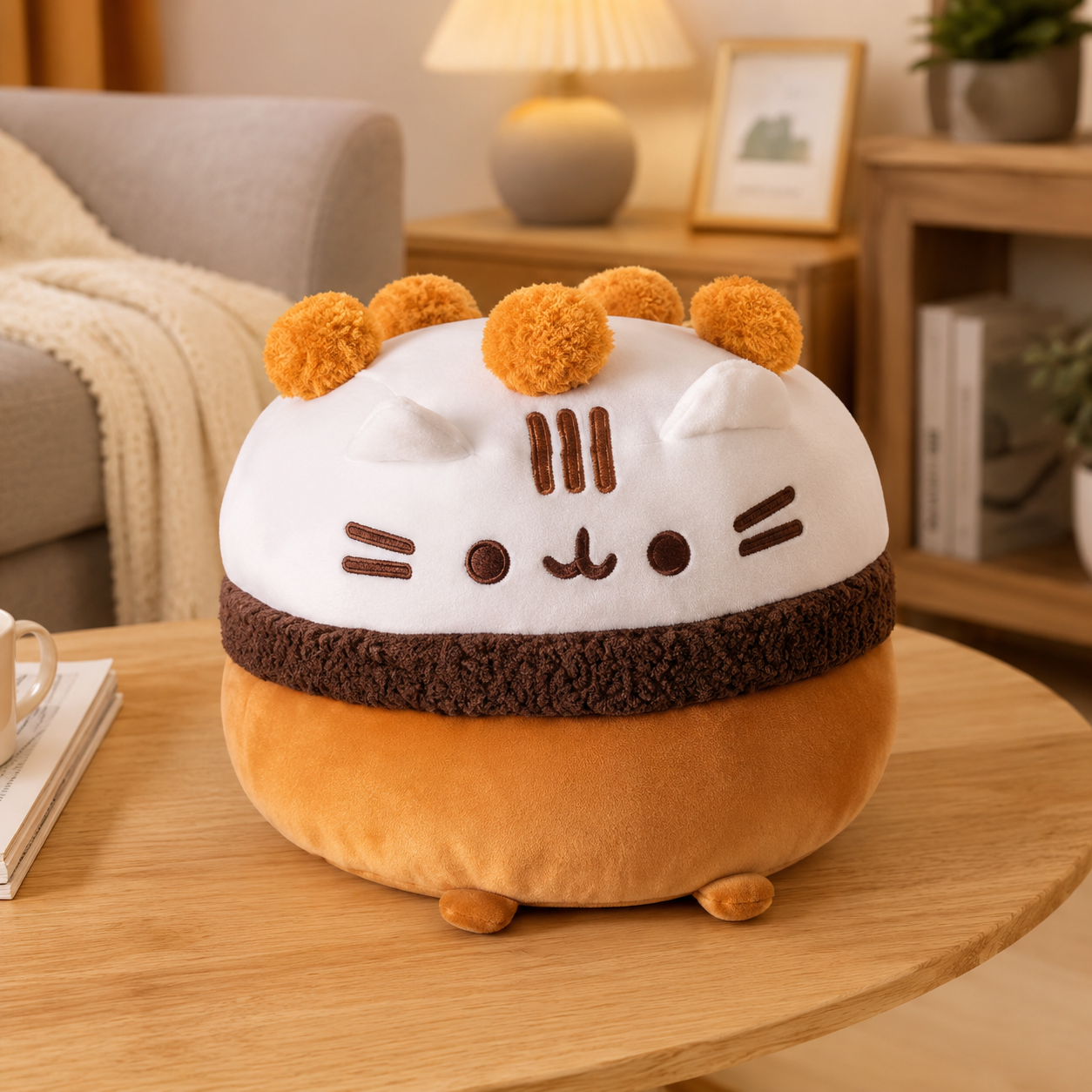 Cute Cat Ice Cream Cake Plush