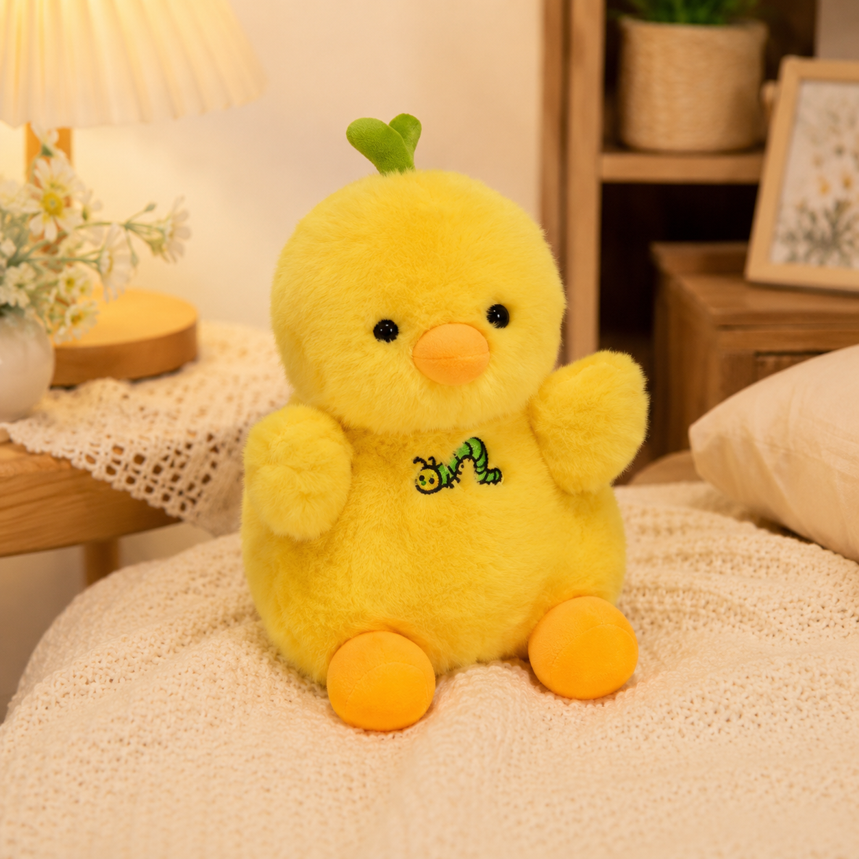 Fuzzy Yellow Chicken Plush