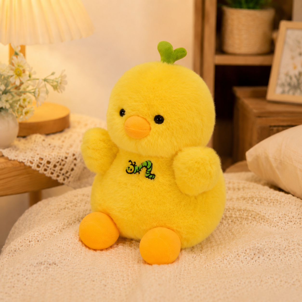 Fuzzy Yellow Chicken Plush