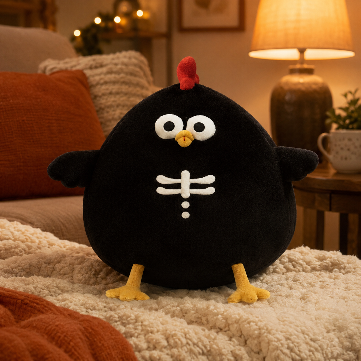 Halloween Skeleton Chicken Plush
