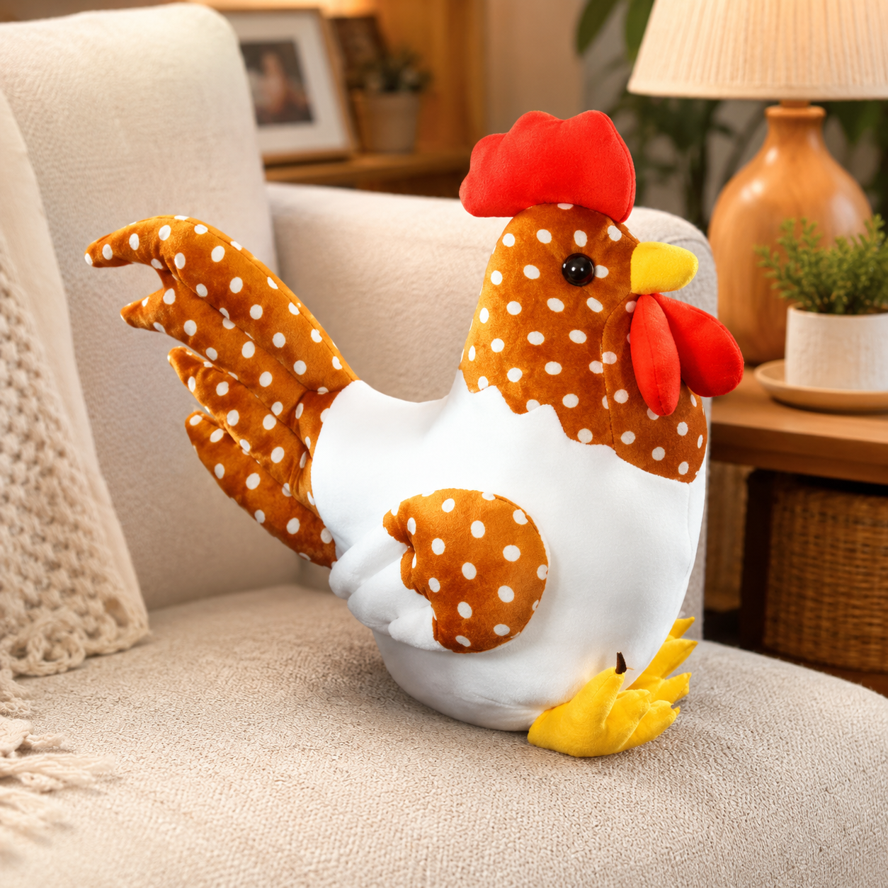 Soft Brown Chicken Plush