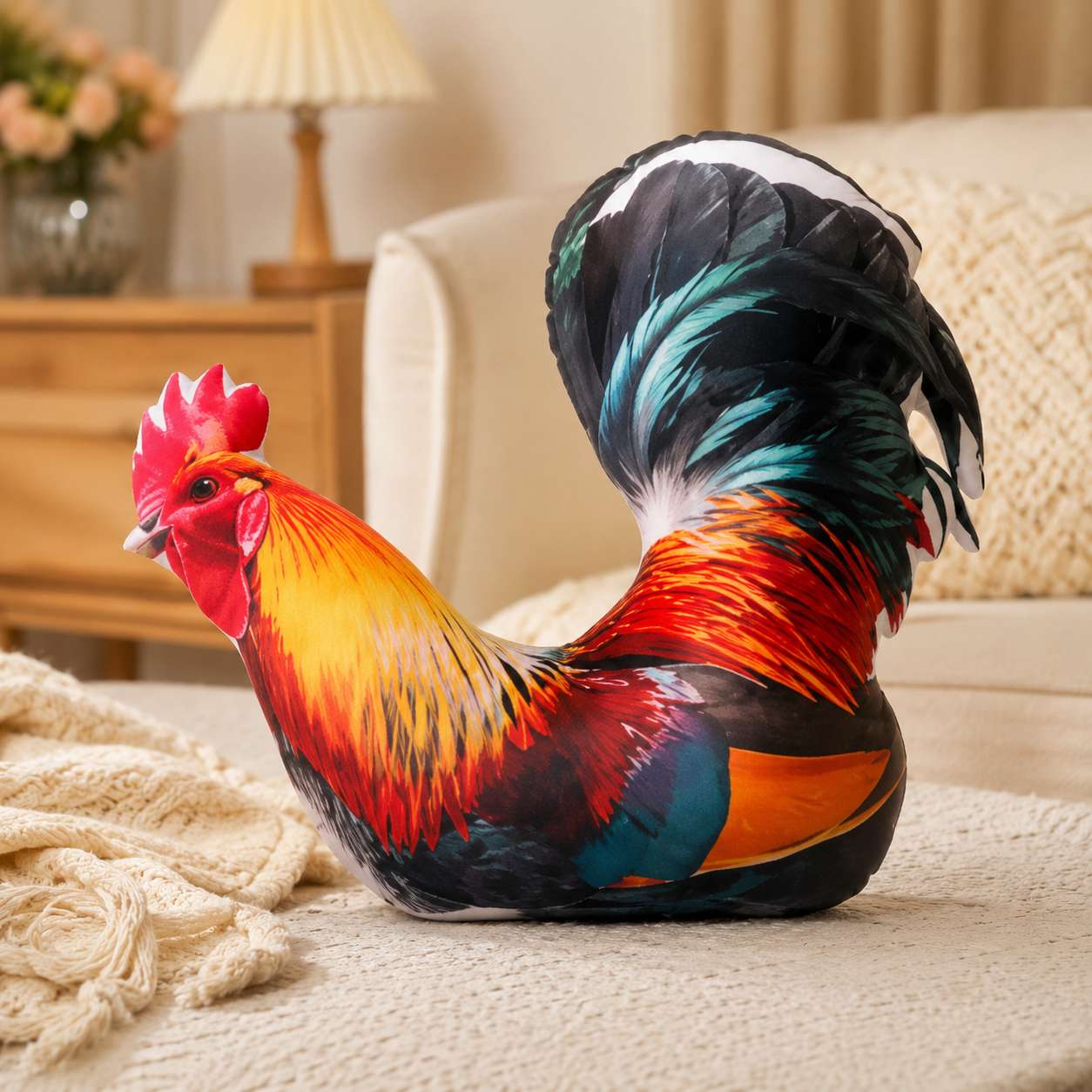 Lifelike Squishy Rooster Plush