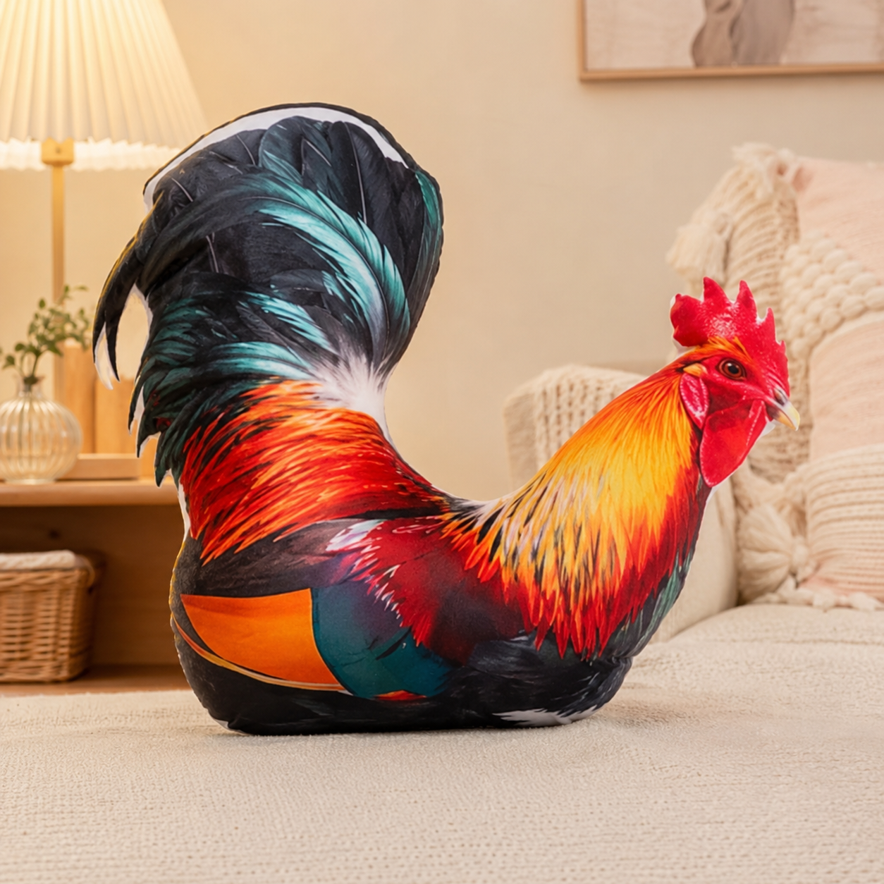 Lifelike Squishy Rooster Plush