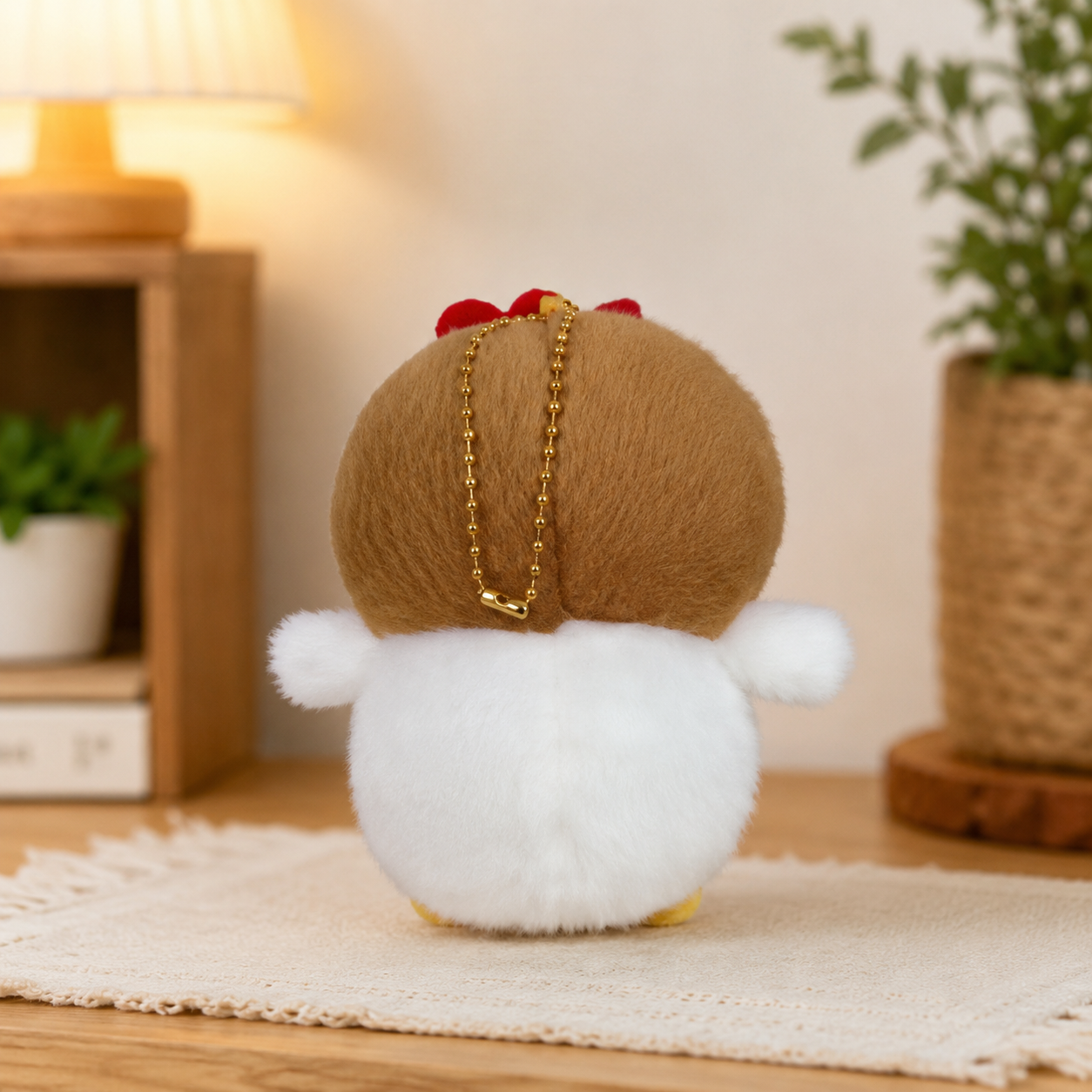 Coconut Head Chicken Keychain
