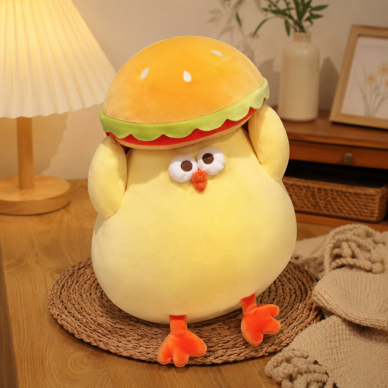 Burger Hat Chicken Plush