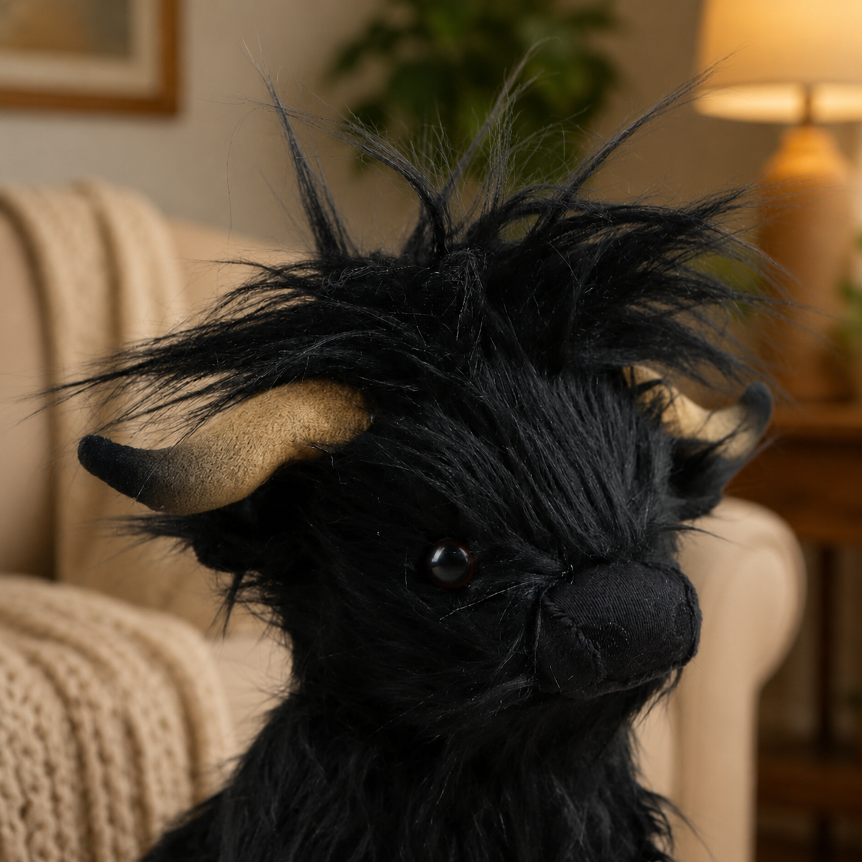 Black Highland Cow Plush