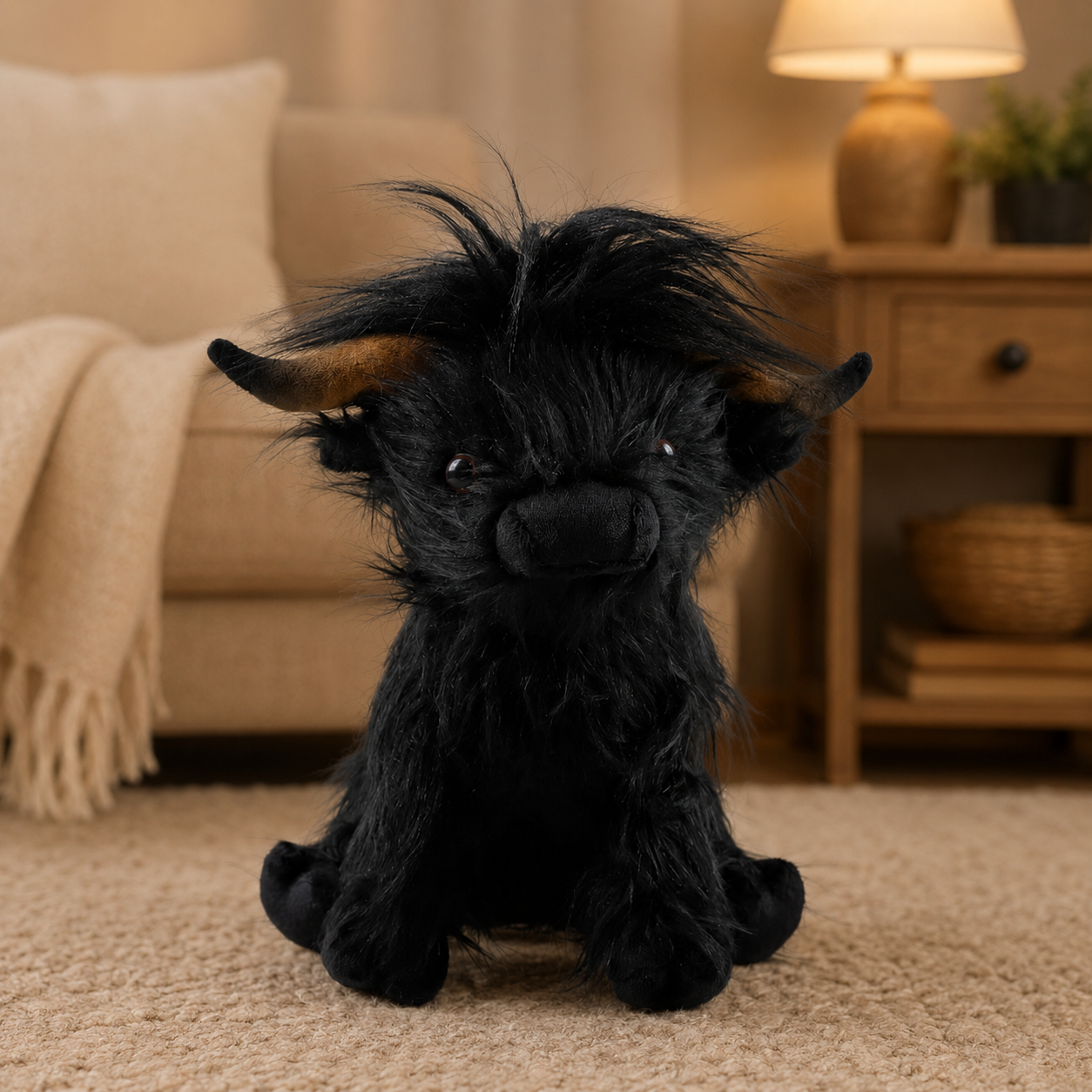 Black Highland Cow Plush