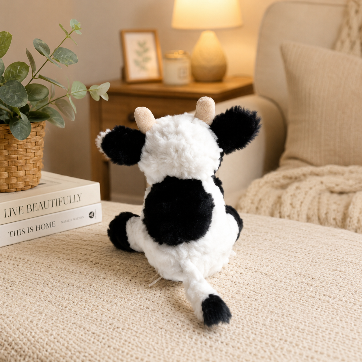Fluffy Happy Cow Plush