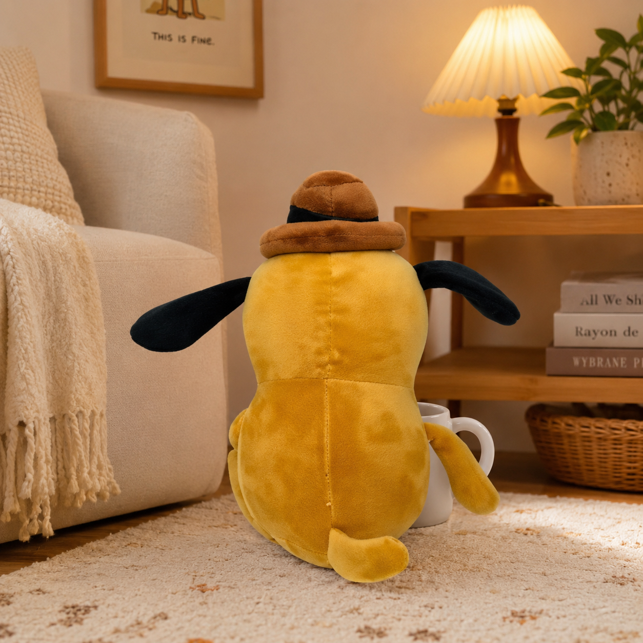 This Is Fine Coffee Dog Plush