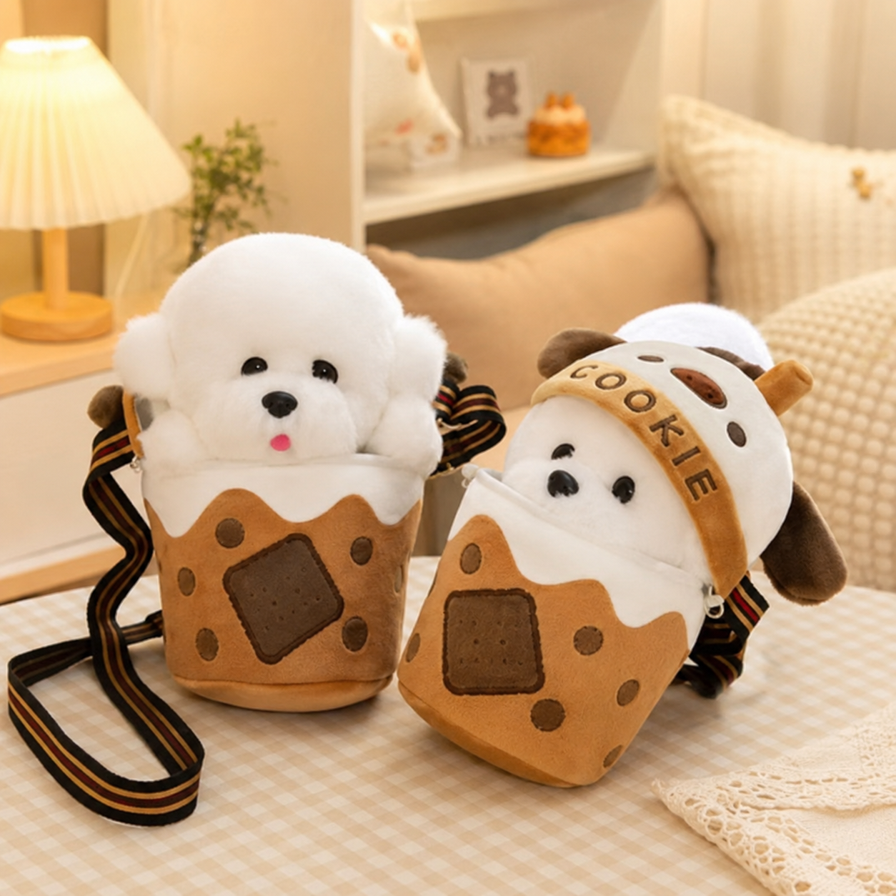 Kawaii Dog Stuffed In Boba Tea Plush