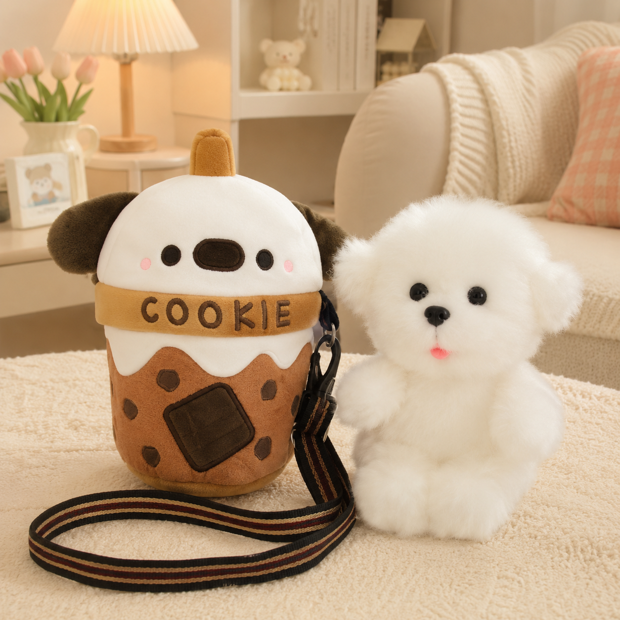 Kawaii Dog Stuffed In Boba Tea Plush