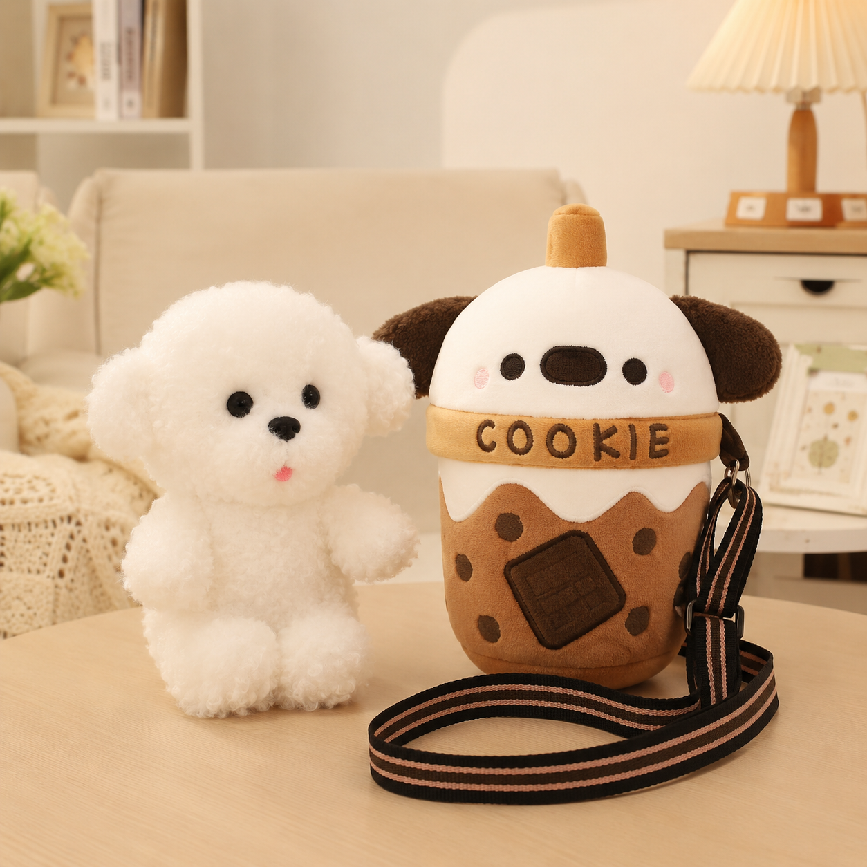 Kawaii Dog Stuffed In Boba Tea Plush