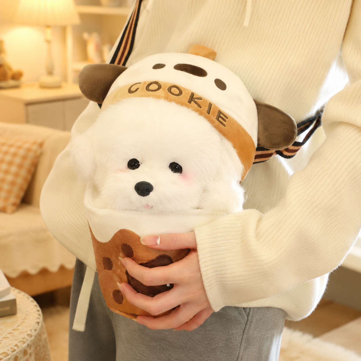 Kawaii Dog Stuffed In Boba Tea Plush