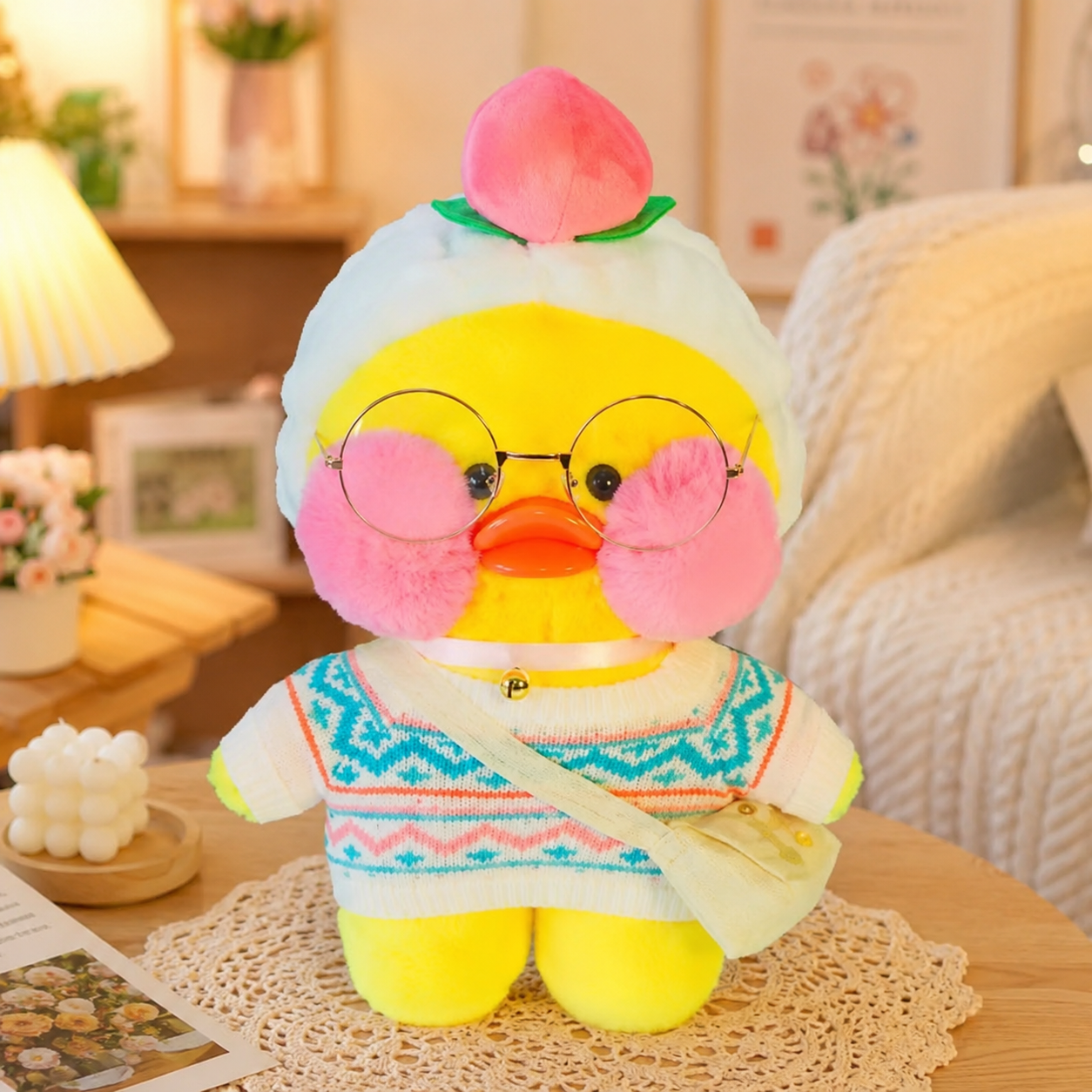 Blue Sweater Nerdy Duck Plush
