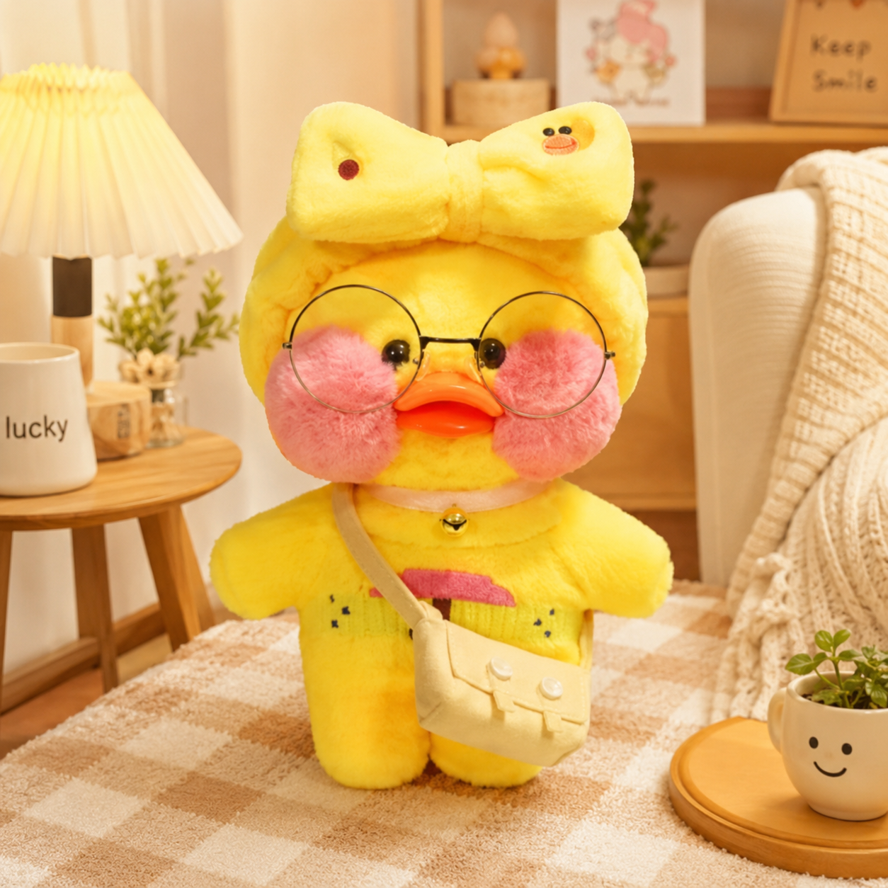 Yellow Sweater Nerdy Duck Plush