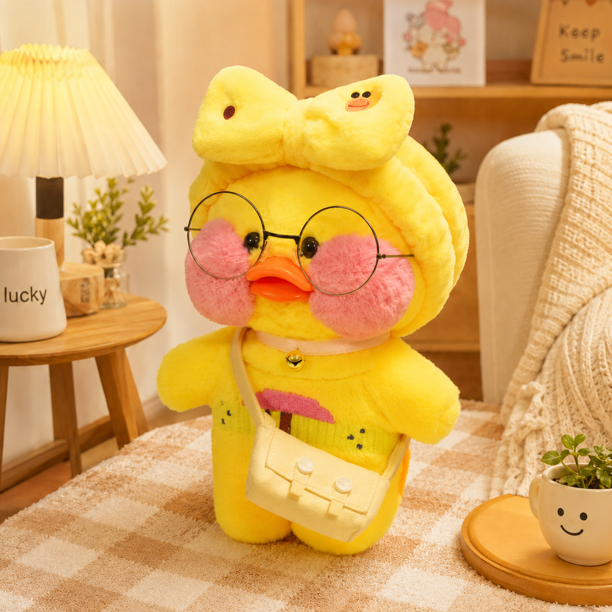 Yellow Sweater Nerdy Duck Plush