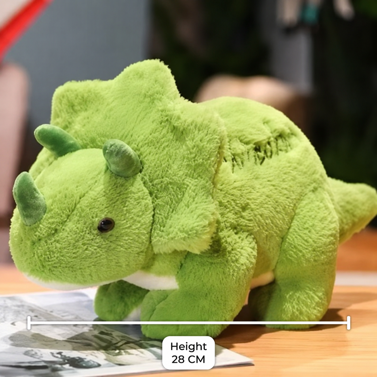 Soft Dark Green Dinosaur Plush
