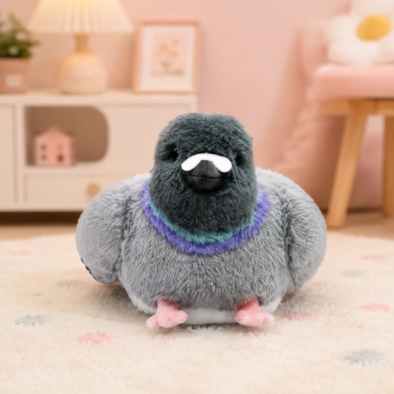 Cute Fluffy Pigeon Slippers