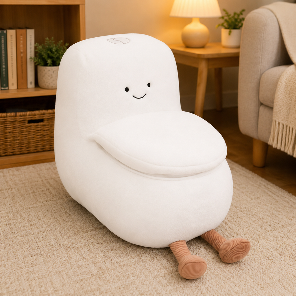 Happy Fluffy Toilet Bowl Plush
