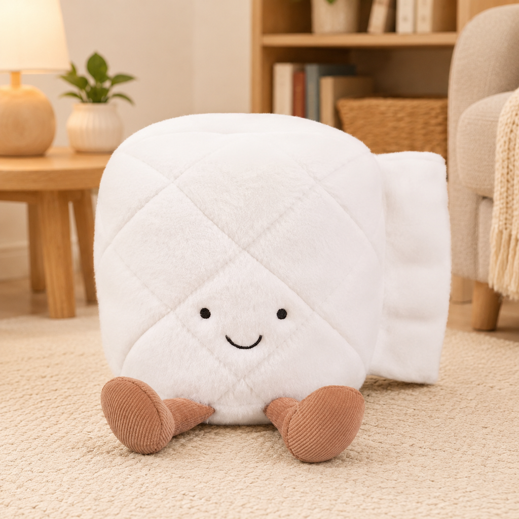 Happy Fluffy Toilet Paper Roll Plush