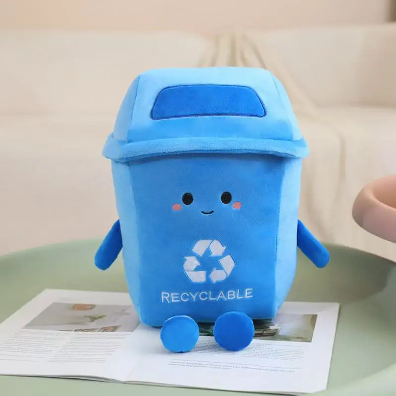 Dark Blue Garbage Can Plush